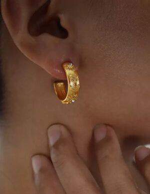 Sun Moon Stainless Hoops