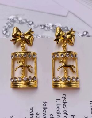 Vintage Bow Carousel Earrings