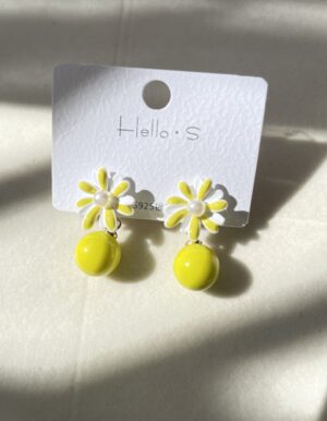 Yellow Flower Earrings