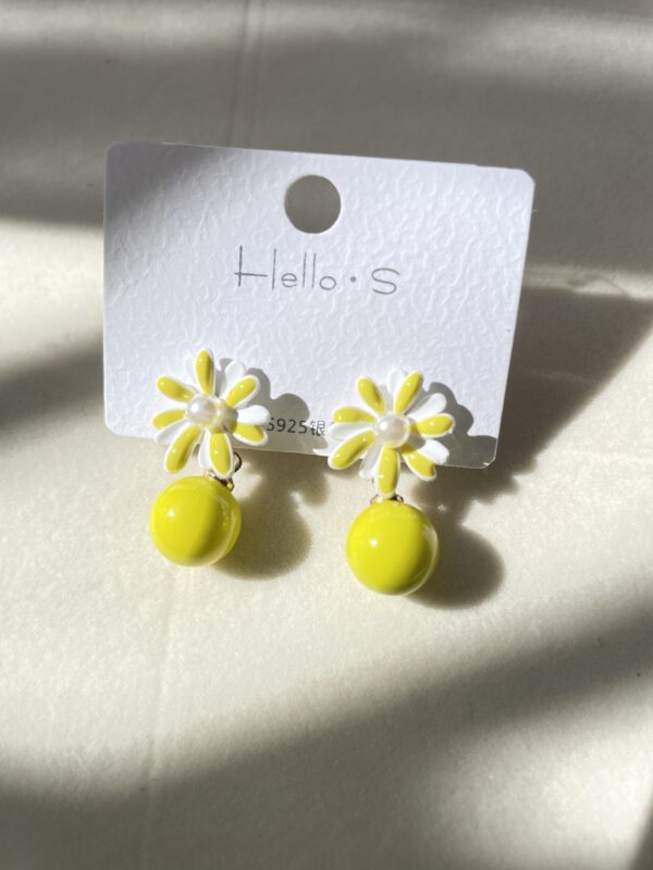 Yellow Flower Earrings