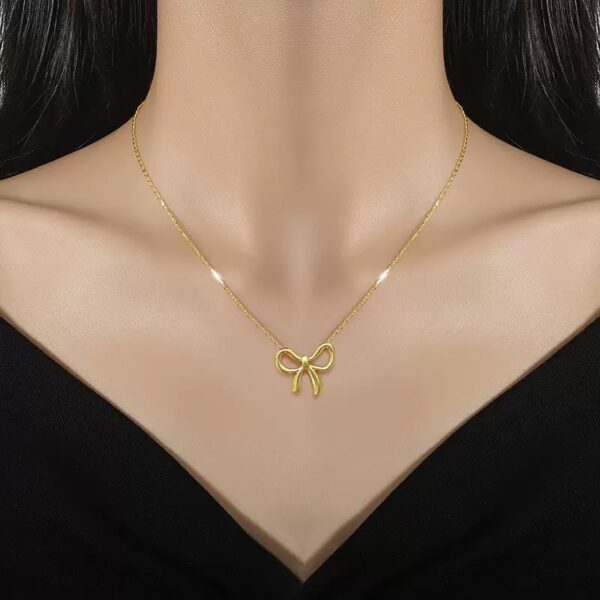 Stainless Ribbon Necklace - Image 2