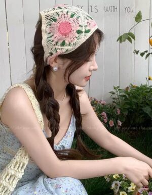 Blush on Linen Bandana