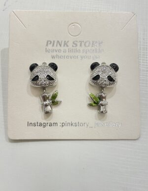 Panda Bamboo Earrings