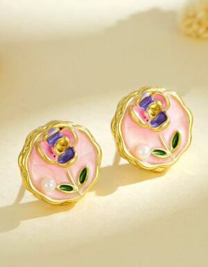 Monet Garden Round Pink