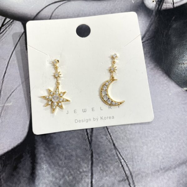 Mismatched Sun Moon Earrings