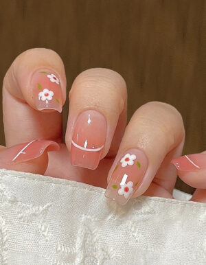 Flower Press On Nails