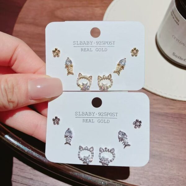Silver Fish Cat Set