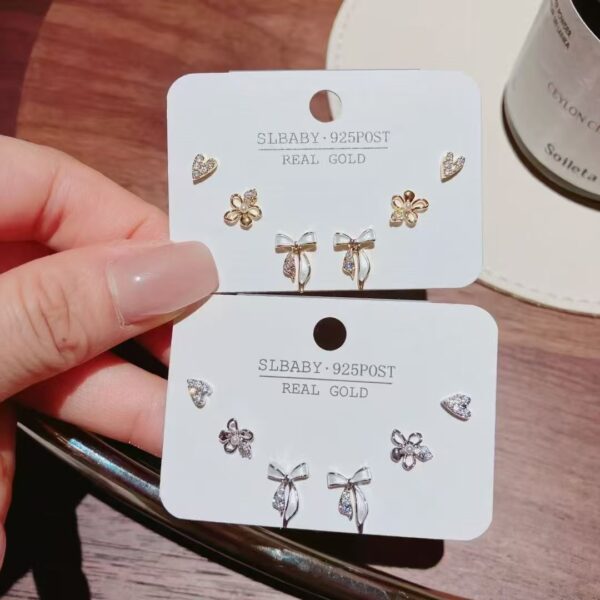 Silver Bow Flower Sets