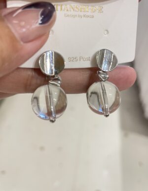 Clear Ball Earrings