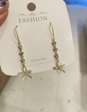 Opal Flower Earrings