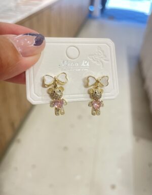 Full Stone Bear Earrings
