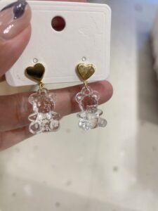 Clear Bear Earrings