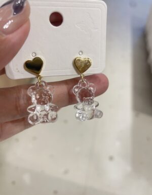 Clear Bear Earrings