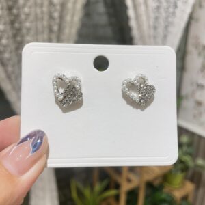 Pearl Heart Studs