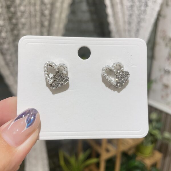 Pearl Heart Studs