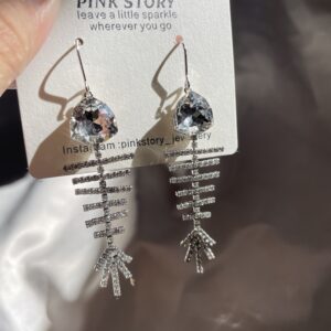 Rhinestone Fish Earrings