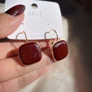 Maroon Elegant Earrings