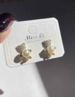 Bear Pearl Earrings
