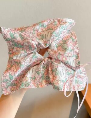 Flower Square Scrunchie