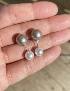 Grey Pearl Earrings