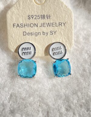 MIUMIU Blue Stone Earrings