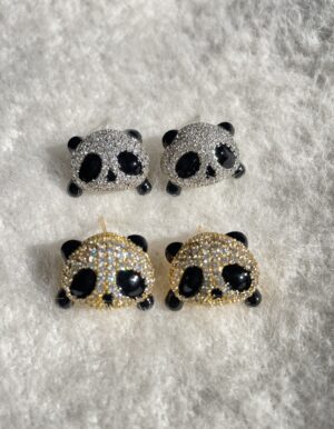 Golden Panda Earrings
