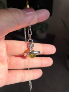 Yellow Saturn Necklace