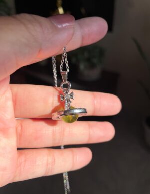 Yellow Saturn Necklace
