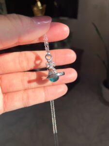 Blue Saturn Necklace