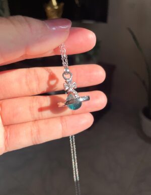 Blue Saturn Necklace