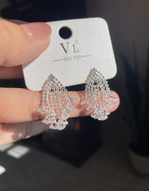 VL Full Stone Tassel Earrings