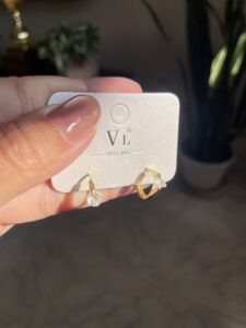 VL Small Stone Hoops