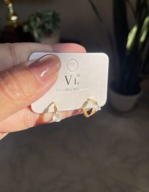 VL Small Stone Hoops