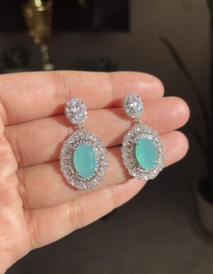 Blue Full Stone Earrings