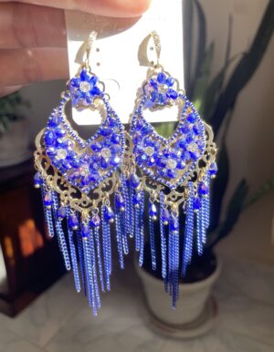 Blue Long Earrings