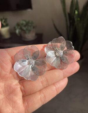 Silver Flower Earrings