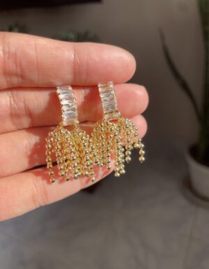 Golden Stone Fireworks Earrings
