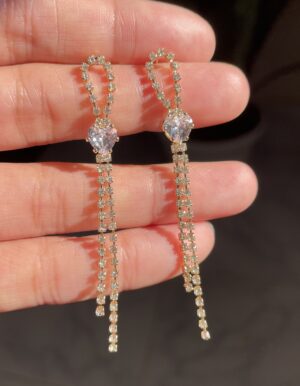Rhinestone Long Earrings