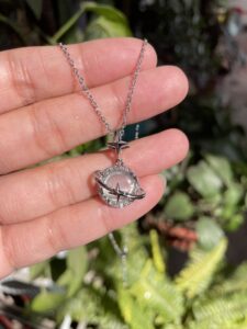 Silver Star Saturn Necklace