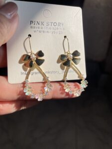 Gold Plated Shimmer Flower Earrings