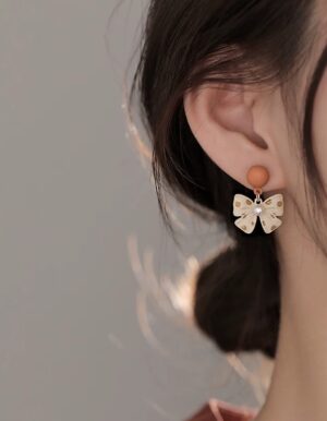 Dot Bow Earrings
