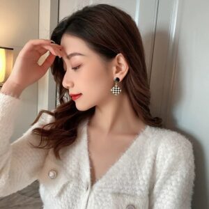 Black White Earrings