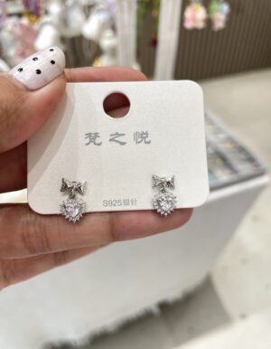 Premium Bow Heart Earrings