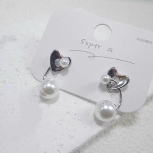 Heart Pearl Earrings