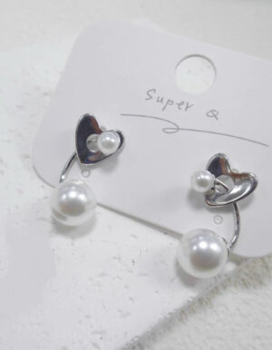 Heart Pearl Earrings