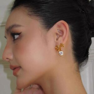 Flower Stone Earrings
