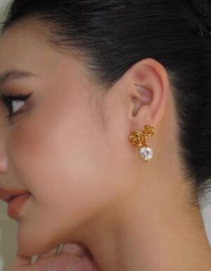 Flower Stone Earrings