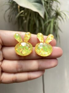 Yellow Rabbit Earrings