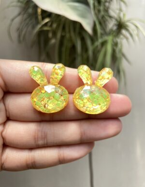 Yellow Rabbit Earrings