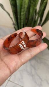 Acrylic Brown Hoops